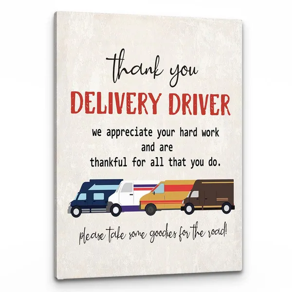 Multicolor_Thank_My_Driver_Wall_Art,_Delivery_Driver_Snack_Sign,_Thank_My_Delivery_Driver_Appreciation_Poster_Print_Framed_Canvas_Painting_Artwork_|_For_Home_Cafe_Bar_Pub_Restaurant_Office_Decor(11x14_In)