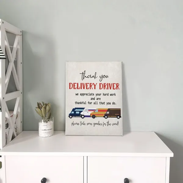 Multicolor_Thank_My_Driver_Wall_Art,_Delivery_Driver_Snack_Sign,_Thank_My_Delivery_Driver_Appreciation_Poster_Print_Framed_Canvas_Painting_Artwork_|_For_Home_Cafe_Bar_Pub_Restaurant_Office_Decor(11x14_In)