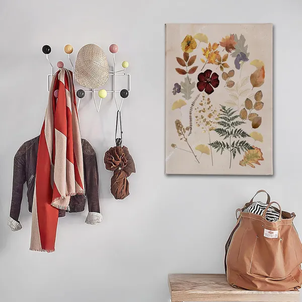 Multicolor_Fall_Wall_Art,_Rustic_Botanical_Flower_Leaves_Wall_Art,_Autumn_Fall_Floral_leaf_Print_Framed_Canvas_Painting_Artwork_|_For_Home_Farmhouse_Kitchen_Bedroom_Living_Room_Girls_Room_Decor(16x24_Inch)