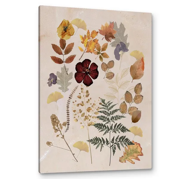 Multicolor_Fall_Wall_Art,_Rustic_Botanical_Flower_Leaves_Wall_Art,_Autumn_Fall_Floral_leaf_Print_Framed_Canvas_Painting_Artwork_|_For_Home_Farmhouse_Kitchen_Bedroom_Living_Room_Girls_Room_Decor(16x24_Inch)