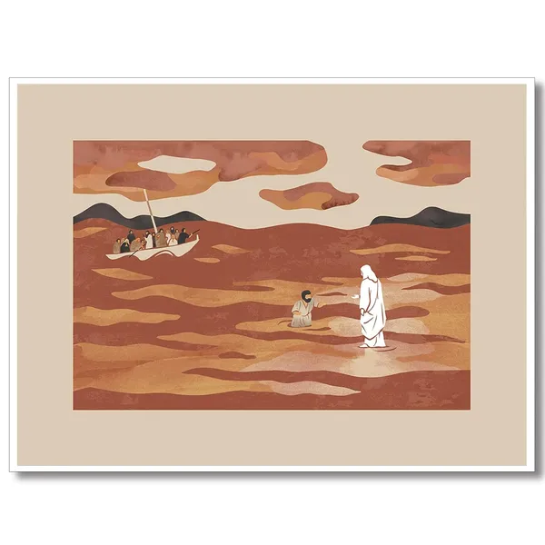 Multicolor_OAOPIC_Abstract_Jesus_Pictures_Canvas_Wall_Art,_Jesus_and_Peter_Walk_on_Water_Minimalist_Posters_|_For_Room_Aesthetic_Decor,_Christian_Spiritual_Religious_Prints_Paintings_12x16in_Unframed