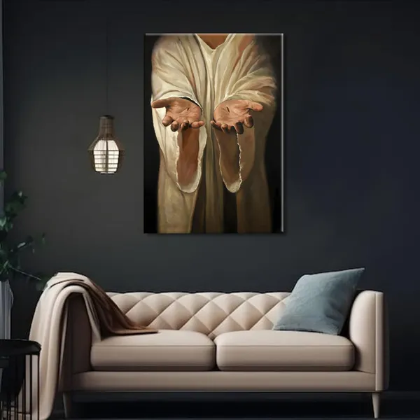 Multicolor_Framed_Jesus_wall_art_The_Hand_of_God_Christ_Religion_Canvas_The_Jesus_Hand_Wall_Decor_Bible_Pictures_Posters_Prints_Paintings_|_For_Living_Room_Bedroom_Church_Decorations_Ready_to_Hang
