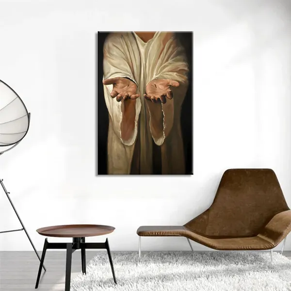 Multicolor_Framed_Jesus_wall_art_The_Hand_of_God_Christ_Religion_Canvas_The_Jesus_Hand_Wall_Decor_Bible_Pictures_Posters_Prints_Paintings_|_For_Living_Room_Bedroom_Church_Decorations_Ready_to_Hang