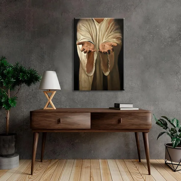 Multicolor_Framed_Jesus_wall_art_The_Hand_of_God_Christ_Religion_Canvas_The_Jesus_Hand_Wall_Decor_Bible_Pictures_Posters_Prints_Paintings_|_For_Living_Room_Bedroom_Church_Decorations_Ready_to_Hang