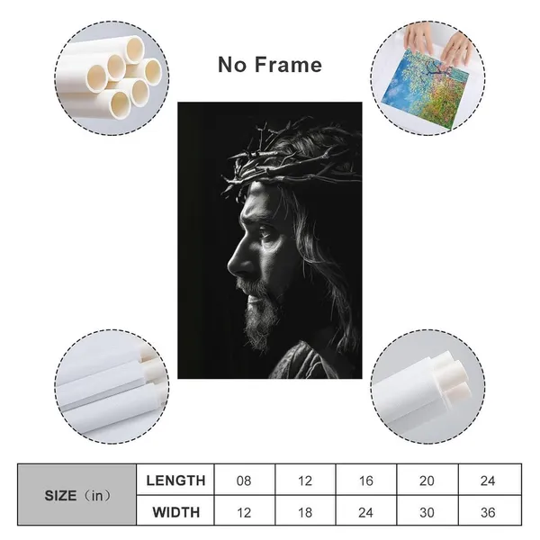 Multicolor_Vendhui_Crown_of_Thorns_Jesus_Wall_Art_Religious_Catholic_Black_And_White_Poster_Canvas_Print_Modern_Painting_Artwork_Picture_|_For_Living_Room_Decor_16x24inch(40x60cm)_Unframe-1-2