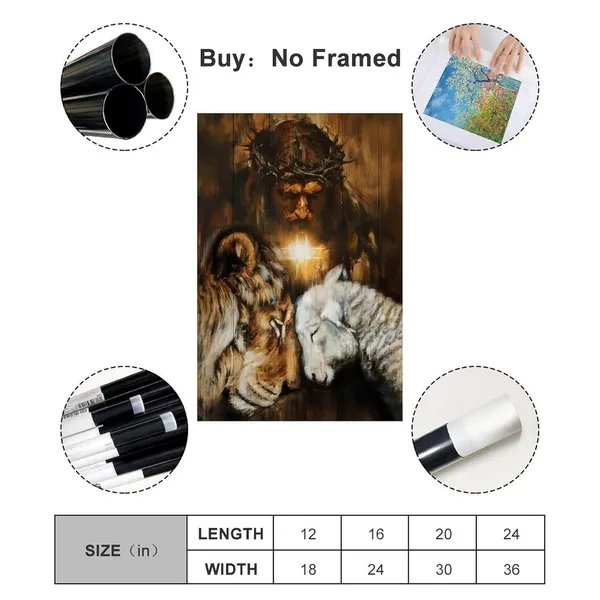 Multicolor_Christian_Jesus_Lion,_Jesus_Face_Mural_Lion_King_Jesus_with_Lamb_Wall_Decoration_Jesus_Artwork_Lion_with_Lamb,_Vintage_Religion,_Religious_Belief_God,_Suitable_|_For_Church_Poster_Canvas_Wall_Art_Print