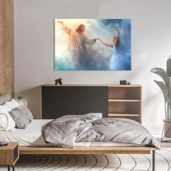 Multicolor_Jesus_Christ_dancing_with_ballerina_print_christian_art_jesus_with_woman_painting_digital_jesus_art_jesus_picture_modern_home_decor_canvas_wall_art_poster