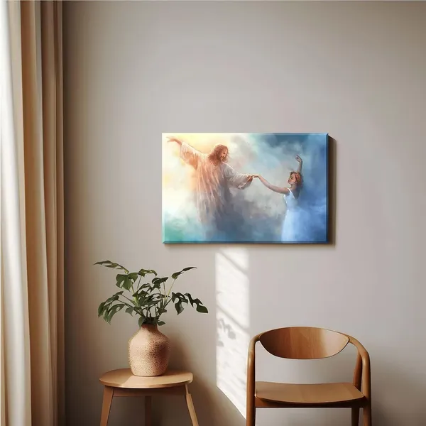 Multicolor_Jesus_Christ_dancing_with_ballerina_print_christian_art_jesus_with_woman_painting_digital_jesus_art_jesus_picture_modern_home_decor_canvas_wall_art_poster