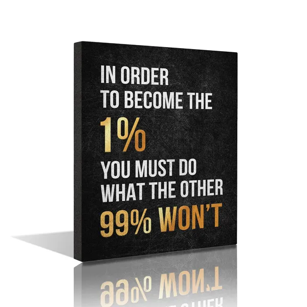Multicolor_Istrion_Inspirational_Wall_Art_Framed_Canvas_12_x_16_in_(IN_ORDER_TO_BECOME_THE_1%)_-_Motivational_Entrepreneur_Positive_Quotes_Wall_Arts_Decor_|_For_Home_Office_Bathroom_Bedroom_Kitchen_Classroom_Gym
