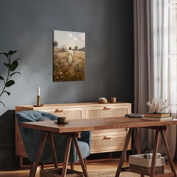Multicolor_Jesus_Holding_the_Lamb_Canvas_Wall_Art_Parable_of_the_Lost_Sheep_Bible_Wall_Decor_Christian_Bedroom_Living_Room_Home_Decoration_Ready_to_Hang_(canvas_12inx16in)