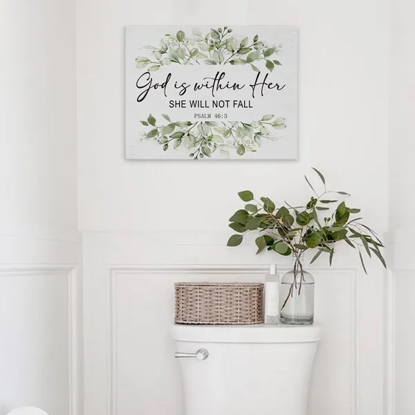Multicolor_Christian_Wall_Art,_God_is_within_Her_Bible_Verses_Canvas_Wall_Decor,_Psalm_46_:_5_Christian_Wall_Art_Framed,_Jesus_Decor,_Prayer_Room_Decor,_Sage_Green_Bathroom_Decor,_11x14