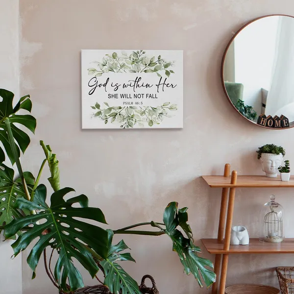 Multicolor_Christian_Wall_Art,_God_is_within_Her_Bible_Verses_Canvas_Wall_Decor,_Psalm_46_:_5_Christian_Wall_Art_Framed,_Jesus_Decor,_Prayer_Room_Decor,_Sage_Green_Bathroom_Decor,_11x14