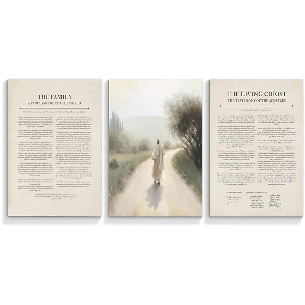 Multicolor_3_Piece_The_Living_Christ_Family_Proclamation_Canvas_Wall_Art_-_Jesus_Painting_Mormon_Art_Poster_-_Latter_Day_Saint_LDS_Pictures_Print_-_Christian_Catholic_Bible_Verse_Decor_12x16in_Unframed