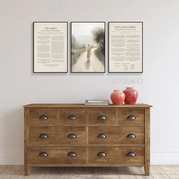 Multicolor_3_Piece_The_Living_Christ_Family_Proclamation_Canvas_Wall_Art_-_Jesus_Painting_Mormon_Art_Poster_-_Latter_Day_Saint_LDS_Pictures_Print_-_Christian_Catholic_Bible_Verse_Decor_12x16in_Unframed