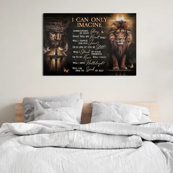 Multicolor_Jesus_and_Judah_Lion_Wall_Art_Jesus_I_Can_Only_Imagine_Pictures_|_For_Wall_Christian_Religious_Canvas_Prints_Painting_Modern_Inspirational_Artwork_Decor_Framed_12x16inch