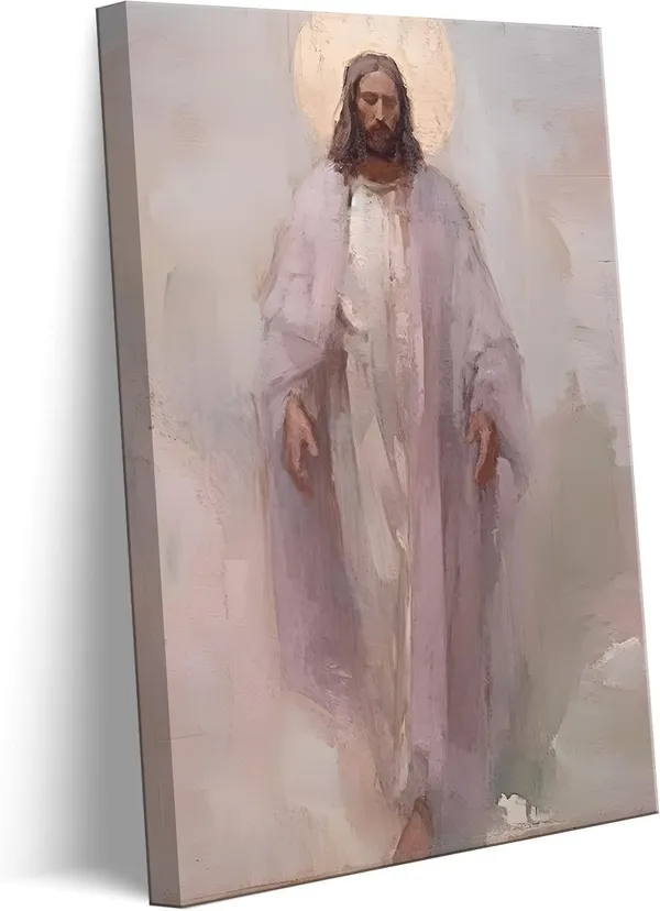 Multicolor_Framed_Jesus_Christ_Portrait_Holy_Wall_Art_God_Peace_Faith_Canvas_Wall_Decor_Abstract_Divine_Mercy_Religious_Pictures_Paintings_Posters_|_For_Living_Room_Bedroom_Church_Home_Decor_Ready_To_Hang_12x16in