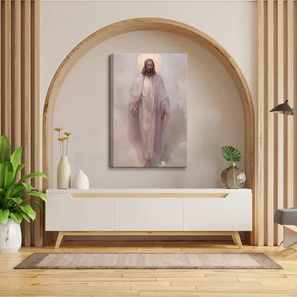 Multicolor_Framed_Jesus_Christ_Portrait_Holy_Wall_Art_God_Peace_Faith_Canvas_Wall_Decor_Abstract_Divine_Mercy_Religious_Pictures_Paintings_Posters_|_For_Living_Room_Bedroom_Church_Home_Decor_Ready_To_Hang_12x16in