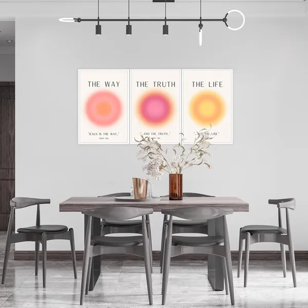 Multicolor_Jesus_Poster_Set_of_3,Jesus_Is_The_Way_and_The_Truth_and_The_Life_Bible_Verse_Canvas_Wall_Art_Religious_Christian_Minimalist_Prints_Inspirational_Decor_|_For_Bedroom_Living_Room_12x16in_Unframed