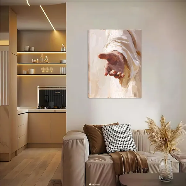 Multicolor_Jesus_wall_art_(Jesus_palm,_Canvas_12''x16''_1piece)