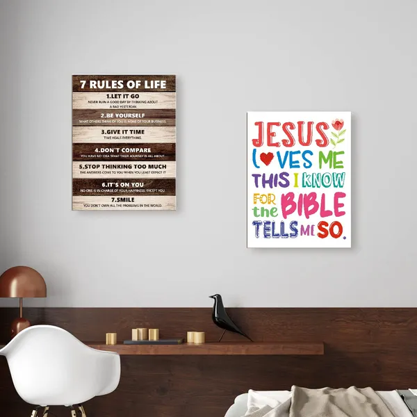 Multicolor_Jesus_Loves_Me_This_I_Know_Wall_Art_Canvas,Religious_Bible_Verse_Cute_Prints_Framed_Wall_Art_,Ready_to_Hang_|_For_Nursery/Home/Bedroom_Decor_Motivational_Canvas_Wall_Art_Gifts_|_For_Kids_Teens_Boys_Girls