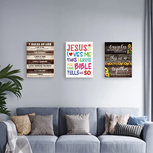 Multicolor_Jesus_Loves_Me_This_I_Know_Wall_Art_Canvas,Religious_Bible_Verse_Cute_Prints_Framed_Wall_Art_,Ready_to_Hang_|_For_Nursery/Home/Bedroom_Decor_Motivational_Canvas_Wall_Art_Gifts_|_For_Kids_Teens_Boys_Girls