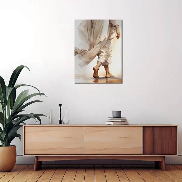 Multicolor_Jesus_Canvas_Wall_Art_Touching_The_Hem_Of_Jesus_Christian_Wall_Decor_Picture_Bible_Story_Poster_Print_Religious_Faith_God_Artwork_|_For_Bedroom_Church_Decoration,_12x16in