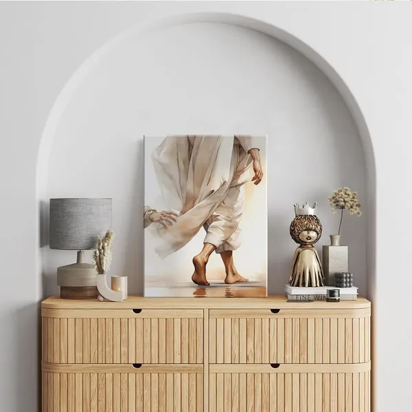 Multicolor_Jesus_Canvas_Wall_Art_Touching_The_Hem_Of_Jesus_Christian_Wall_Decor_Picture_Bible_Story_Poster_Print_Religious_Faith_God_Artwork_|_For_Bedroom_Church_Decoration,_12x16in