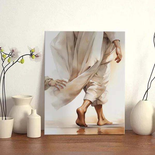 Multicolor_Jesus_Canvas_Wall_Art_Touching_The_Hem_Of_Jesus_Christian_Wall_Decor_Picture_Bible_Story_Poster_Print_Religious_Faith_God_Artwork_|_For_Bedroom_Church_Decoration,_12x16in