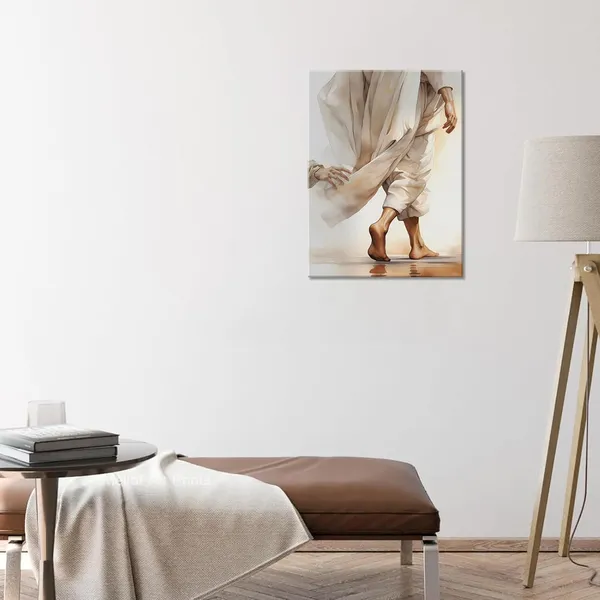Multicolor_Jesus_Canvas_Wall_Art_Touching_The_Hem_Of_Jesus_Christian_Wall_Decor_Picture_Bible_Story_Poster_Print_Religious_Faith_God_Artwork_|_For_Bedroom_Church_Decoration,_12x16in