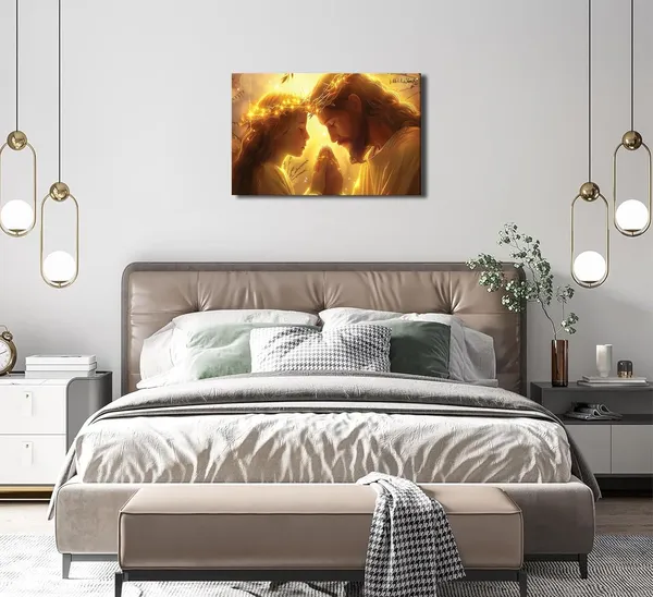 Multicolor_Jesus_and_Girl_Praying_Canvas_Wall_Art_Jesus_With_Children_Painting_Picture_Wall_Decor_Christian_Bible_Story_Poster_Print_Artwork_|_For_Praying_Room_Bedroom_Church_Home_Decoration_Christian