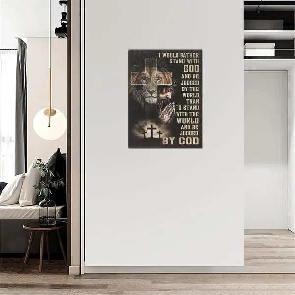 Multicolor_Tourrest_Jesus_Lion_Wall_Art_Lion_of_Judah_Pictures_Poster_Scripture_Bible_Verse_Wall_Decor_Christian_Religious_Canvas_Prints_Framed_Artwork_|_For_Bedroom_Living_Room_Church_12"x16"