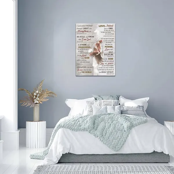 Multicolor_Christian_Bible_Verse_Wall_Art_Hand_Of_God_Jesus_Motivational_Pictures_Religious_Inspirational_Quotes_Modern_Artwork_Paintings_Canvas_Prints_Framed_Home_Decor_|_For_Church_Bedroom_Bathroom_12"x16"