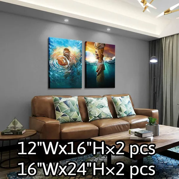 Multicolor_Jesus_wall_art_The_Hand_of_God_Jesus_Reaching_Into_Water_Christ_Religion_Canvas_Wall_Decor_Blue_Ocean_Bible_Pictures_Posters_Prints_Paintings_|_For_Living_Room_Bedroom_Church_Decorations_Ready_to_Hang