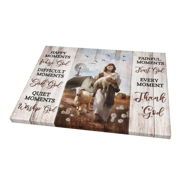 Multicolor_Jesus_Sheeps_Barn_Canvas_Christian_Religious_God_Sheep_Prints_Painting_Pictures_Framed_|_For_Bedroom_Living_Room_Bathroom_Kitchen_Wall_Art_Decor