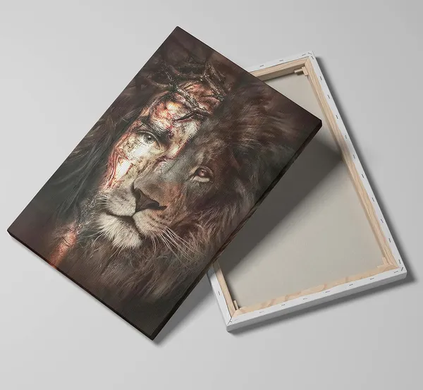 Multicolor_Jesus_and_Lion_Canvas_Wall_Art_Poster_Prints_Christian_Wall_Decor_Christ_Lion_Picture_Artwork_Jesus_Lion_Painting_|_For_Home_Bedroom_Living_Room_Office_Decoration_Jesus_and_Lion_Wall_Art-_12x18_Inch