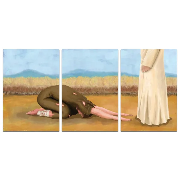 Multicolor_Framed_Christian_Wall_Art_Triptych,_Landscape_Paintings_with_Mountain_View_(16x24_Inch,_Unframed)