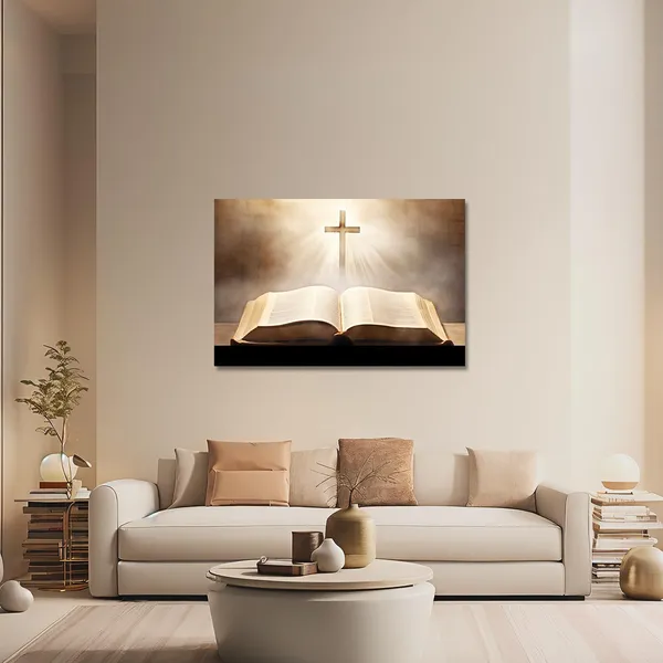 Multicolor_Jesus_Canvas_Wall_Art_Holy_Bible_and_Cross_Pictures_Prints_God_Poster_Christian_Spiritual_Paintings_|_For_Office_Prayer_Room_Decor_(Jesus-1,_12.00"x18.00")