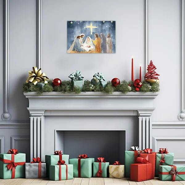 Multicolor_Canvas_Nativity_Baby_Jesus_Wall_Art_Nativity_Scene_Christmas_Pictures_Wall_Decor_Christ_Art_Prints_Framed_(A,_(12.00"_x_18.00"))