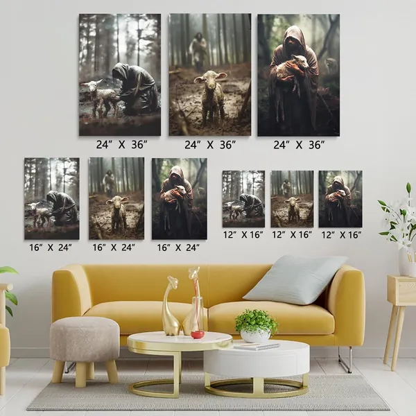 Multicolor_Jesus_and_Lamb_Canvas_Wall_Art_Set_of_3_Jesus_Running_After_Lost_Lamb_Picture_Wall_Art_Jesus_Canvas_Print_Christian_Wall_Decor_Art_Christian_Home_Decor_Jesus_Pictures_Christian_Gift_12"X16"