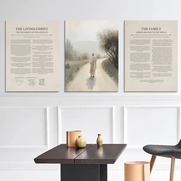 Multicolor_Reate|_Forin_The_Living_Christ_Prints_Christian_Wall_Art_Jesus_on_Path_Pictures_The_Family_Proclamation_Gallery_Set_of_3_LDS_Wall_Art_Saint_Print_Canvas_Religious_Gift_Christian_Posters_|_For_Home_12"x16"