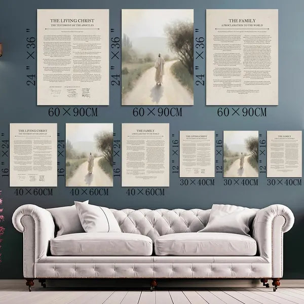 Multicolor_Reate|_Forin_The_Living_Christ_Prints_Christian_Wall_Art_Jesus_on_Path_Pictures_The_Family_Proclamation_Gallery_Set_of_3_LDS_Wall_Art_Saint_Print_Canvas_Religious_Gift_Christian_Posters_|_For_Home_12"x16"