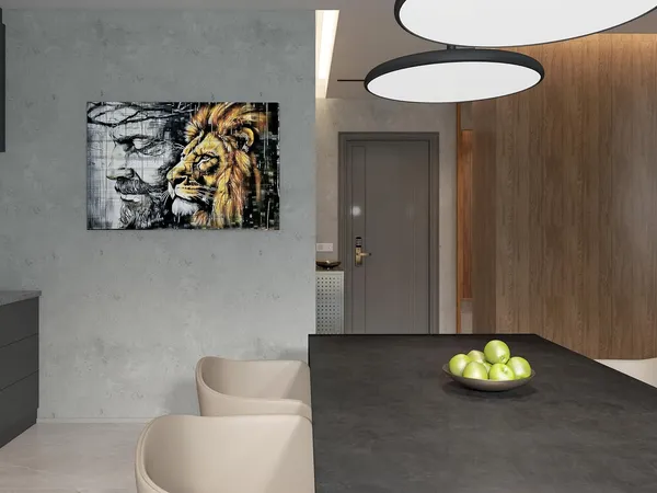 Multicolor_Black_and_White_Religious_Christianity_Canvas_Wall_Art_Jesus_and_Lion_Paintings_Graffiti_Wall_Art_Home_Decor_|_For_Living_Room_Bedroom_Church_Office_Ready_to_Hang_16"x24"