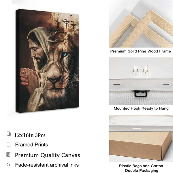 Multicolor_3Pcs_Jesus_Wall_Art_Jesus_Lion_Posters_Pictures_Christian_Paintings_Cross_Bible_Art_Canvas_Prints_Cross_And_Peace_Dove_Decor_Redemption_And_God_Series_|_For_Room_Religious_Churches_Wall_Decor_Framed