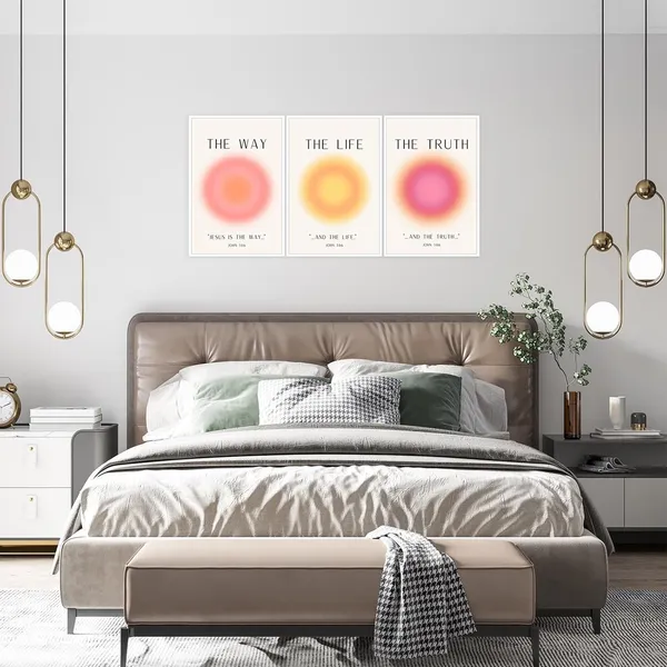 Multicolor_Jesus_Poster_Set_of_3,Jesus_Is_The_Way_and_The_Truth_and_The_Life_Bible_Verse_Canvas_Wall_Art_Religious_Christian_Minimalist_Prints_Inspirational_Decor_|_For_Bedroom_Living_Room_16x24in_Unframed