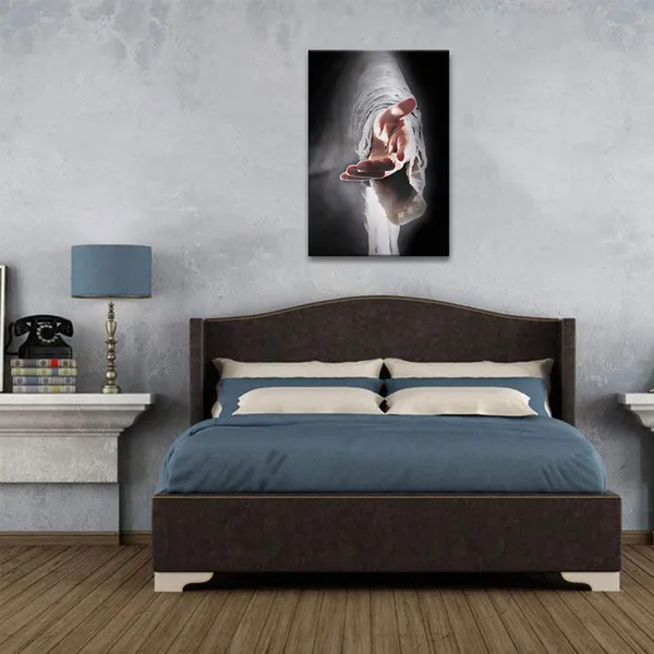 Multicolor_Jesus_Religion_With_Framed_Canvas_Wall_Art_Give_Me_Your_Hand_God_Christian_Wall_Art_Jesus_Poster_Pictures_Wall_Art_Christian_Wall_Decor_Prayer_Room_Bedroom_Living_Room_Ready_to_Hang_16_"x24"