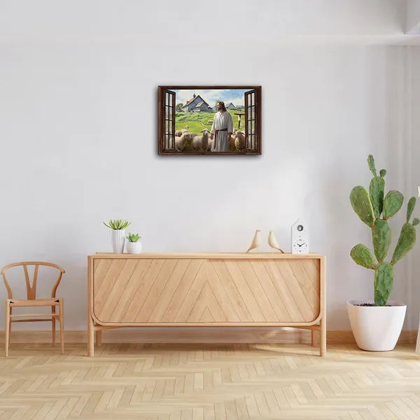 Multicolor_Jesus_And_Lamb_Canvas_Wall_Art_Christian_Jesus_Christ_Poster_Modern_Farmhouse_Religious_Wall_Decor_Ready_to_Hang_Artwork_16x24_inches