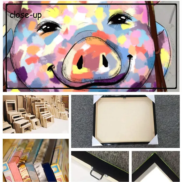 Multicolor_3_Panel_Wall_Art_Animal_Painting_Lovely_Pig_Having_Fun_Picture_Prints_on_Canvas_Modern_Home_Living_Room_Bedroom_Decoration_Stretched_Ready_to_Hang