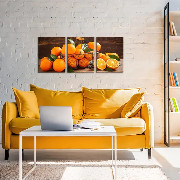 Multicolor_3_Piece_Kitchen_Fruits_Canvas_Wall_Art_Fresh_Oranges_Picture_Painting_Vintage_Food_Artwork_|_For_Home_Dining_Room_Decor_Framed_Ready_to_Hang_(Small)