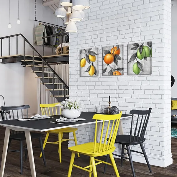 Multicolor_Fruit_Canvas_Wall_Art_Orange_and_Lemon_Painting_Prints_Modern_Dining_Room_Kitchen_Decoration_(Grey,_Small)