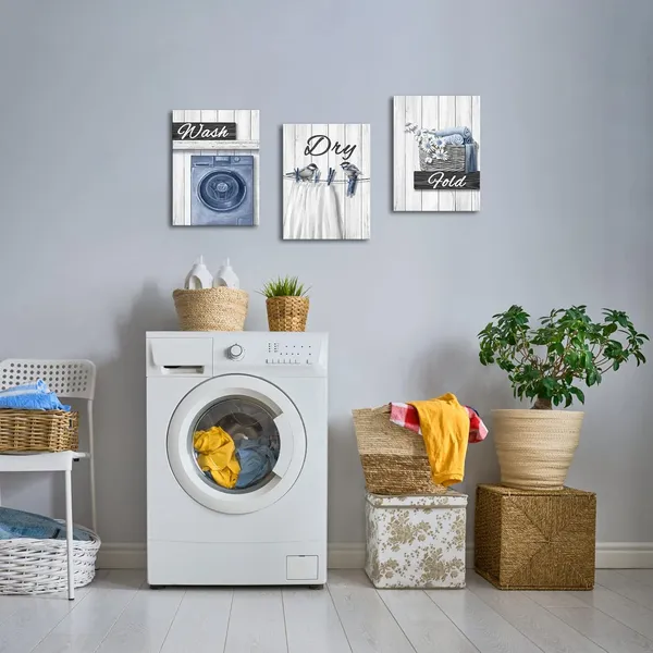 Blue_Laundry_Room_Decor_Pictures_Wash_Dry_Fold_Laundry_Decor_Signs_Laundry_Wall_Decor_Framed_Canvas_Wall_Art_12X16Inchx3_Piece_(Blue)
